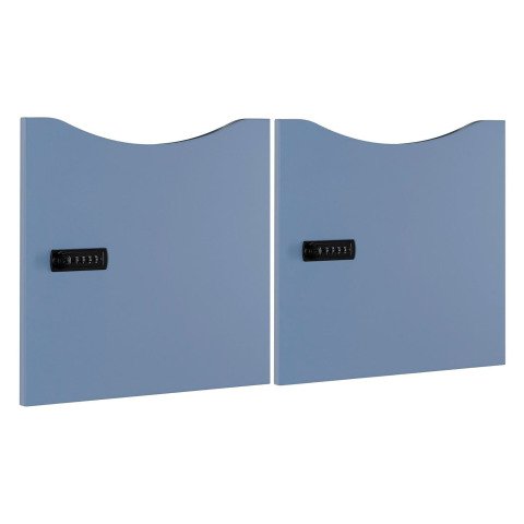 Juego de 2 puertas Lockers - azul arcilla