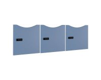 Set van 3 deuren voor Lockers - gekleurd - slot met code