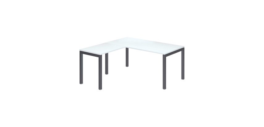 Bureau d'angle Arko L 160 x P 160 cm piètement métal
