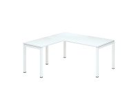 Bureau d'angle Arko L 160 x P 160 cm piètement métal