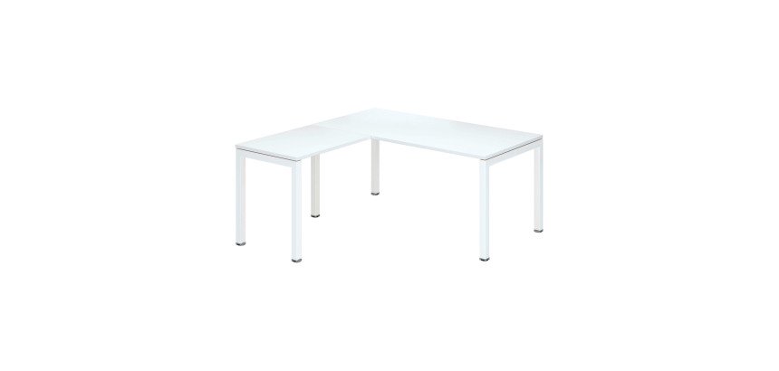 Bureau d'angle Arko L 160 x P 160 cm piètement métal