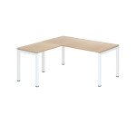 Bureau d'angle Arko L 160 x P 160 cm piètement métal