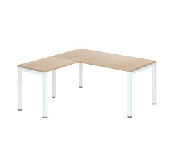 Bureau d'angle Arko L 160 x P 160 cm piètement métal