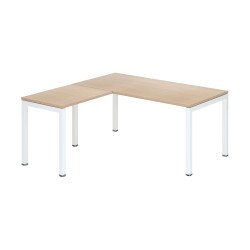 Bureau d'angle Arko L 160 x P 160 cm piètement métal