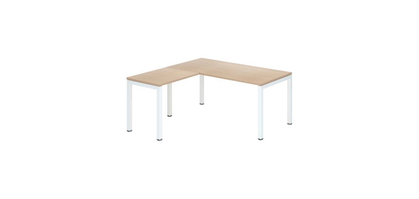 Bureau d'angle Arko L 160 x P 160 cm piètement métal