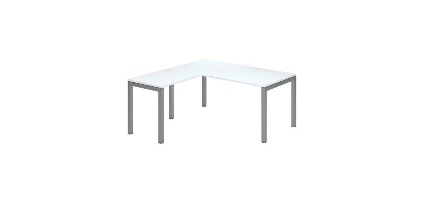 Bureau d'angle Arko L 160 x P 160 cm piètement métal