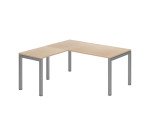 Arko 160 x 160 cm integrated corner desk with metal legs