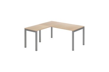 Bureau d'angle Arko L 160 x P 160 cm piètement métal