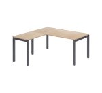 Bureau d'angle Arko L 160 x P 160 cm piètement métal