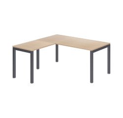 Bureau d'angle Arko L 160 x P 160 cm piètement métal