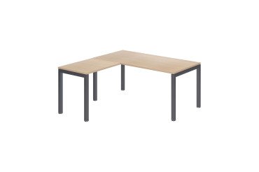 Bureau d'angle Arko L 160 x P 160 cm piètement métal