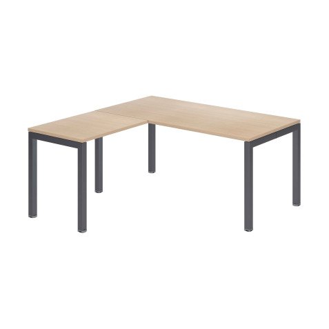 Bureau d'angle Arko L 160 x P 160 cm piètement métal