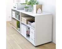 Libreria bassa eden bianca finitura bianca