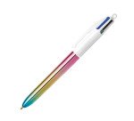 Penna a sfera a scatto BIC 4 Colori Gradient fusti metallizzati con sfumature, 1mm, 5 pezzi