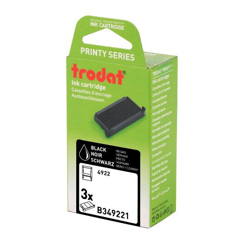 Almohadilla negra Printy 6/4922 - Lote de 3