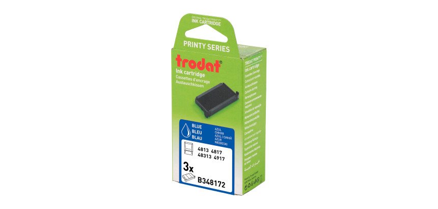 Cassette d'encrage bleue Printy 6/4817 - Lot de 3