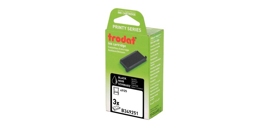 Cassette d'encrage noire Printy 6/4925 - Lot de 3
