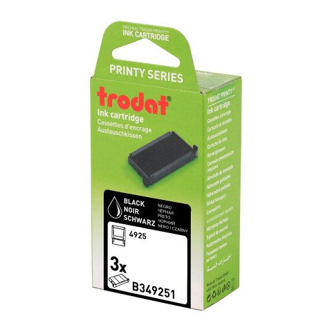 Almohadilla negra Printy 6/4925 - Lote de 3