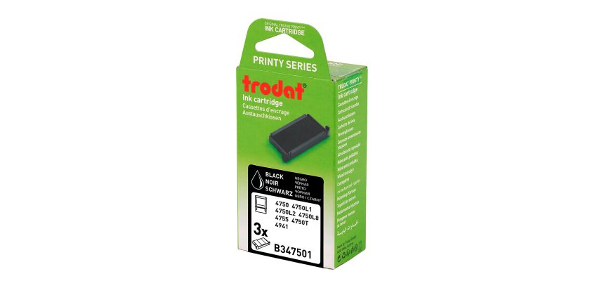 Cartucho de tinta negra Printy 6/4750 (paquete de 3)