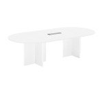 Table de réunion modulable avec extension Excellens L 260 X P 120 cm pieds croix plein bois