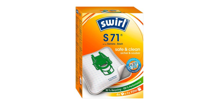 Sac d'aspirateur S 71, avec filtre MicroporPlus - Lot de 4