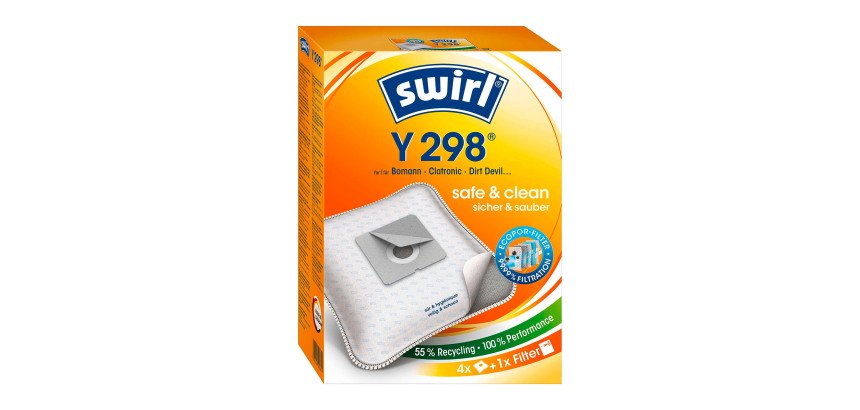 Sac d'aspirateur Y 298, avec filtre MicroporPlus - Lot de 4