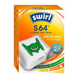 Sac d'aspirateur S 64, avec filtre MicroporPlus - Lot de 4