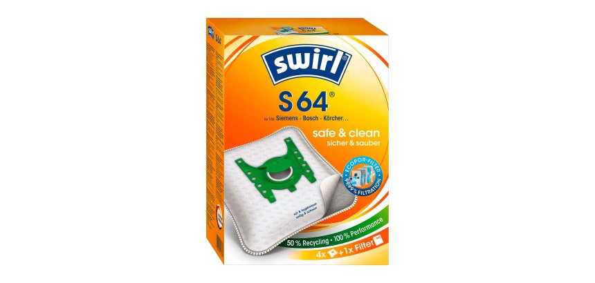 Sac d'aspirateur S 64, avec filtre MicroporPlus - Lot de 4