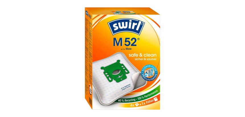 Sac d'aspirateur M 52, avec filtre MicroporPlus - Lot de 4