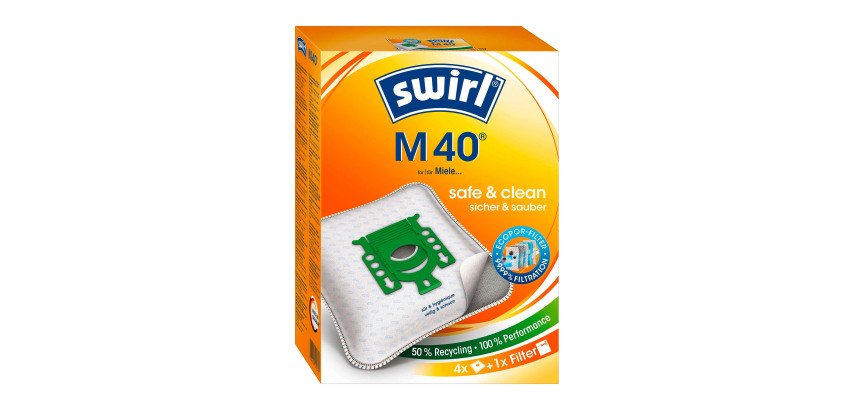 Sac d'aspirateur M 40, avec filtre EcoPor - Lot de 4