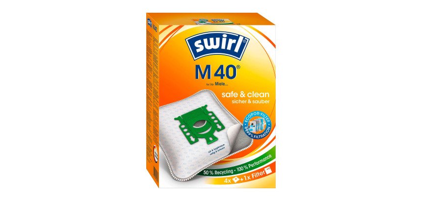 Sac d'aspirateur M 40, avec filtre EcoPor - Lot de 4