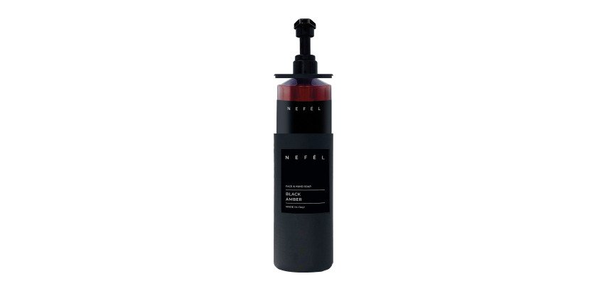 Supporto per dispenser sapone viso e mani linea Nefèl BLACK AMBER