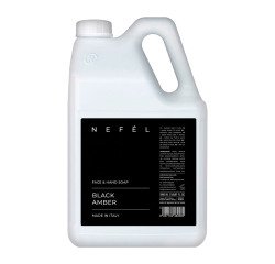 Sapone liquido profumato BLACK AMBER linea Nefél per mani e viso - 5 litri
