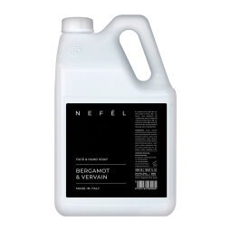 Sapone liquido profumato BERGAMOT & VERVAIN linea Nefél per mani e viso - 5 litri