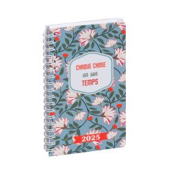 Agenda de bureau Lady 16S spiralé Dodo & Cath 9 x 16 cm - année 2026 motif Temps