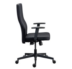 Bürostuhl ergonomisch TEAM PLUS, Stoff, mit 1D-Armlehnen, Synchronmechanik, schwarze Beine