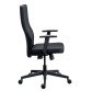 Chaise de bureau ergonomique TEAM PLUS, tissu, avec accoudoirs 1D, mécanisme synchrone, pieds noirs