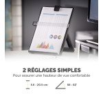 Porte-copie chevalet avec guide ligne noir