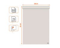 Bloc de papel cartón 50 hojas blancas recicladas premium lisas/cuadriculadas Nobo 58 x 81 cm