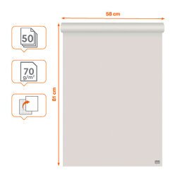 Bloc de papier recyclé Premium pour paperboard - 600x890 mm – Nobo
