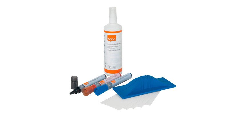 Kit de inicio para pizarras blancas borrables en seco - Nobo