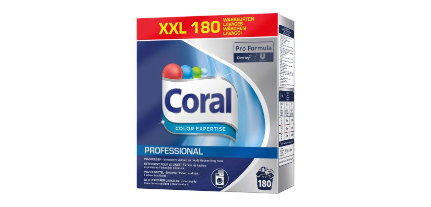 Coral Farbe Expertise Pulverwaschmittel - Box mit 180 Dosen