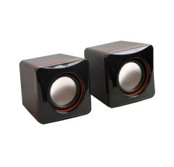 Altavoces 2 vías negro con cable 4 W MCL HP-USB2/4