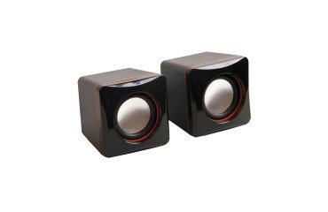 Altavoces 2 vías negro con cable 4 W MCL HP-USB2/4