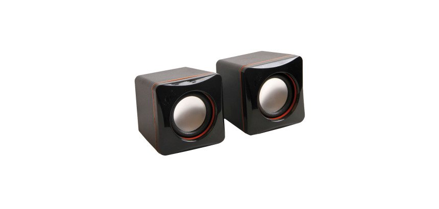 Altavoces 2 vías negro con cable 4 W MCL HP-USB2/4