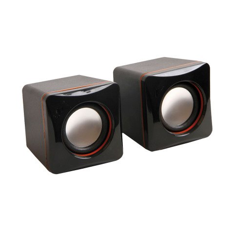 Altavoces 2 vías negro con cable 4 W MCL HP-USB2/4