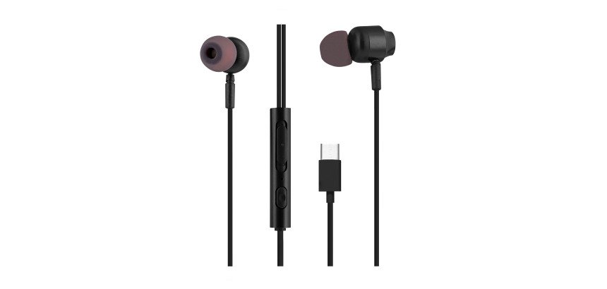 Auriculares con cable C-BUDS TnB tipo C negros