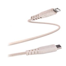 Cable USB-C / Lightning Ecológico de TnB de 1,5 m 45% reciclado de fibras vegetales - carga rápida. Color arena