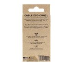 Cable USB-C Ecológico de TnB de 1,5 m 45% reciclado de fibras vegetales - carga rápida. Color arena
