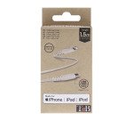 Cable USB-C / Lightning Ecológico de TnB de 1,5 m 45% reciclado de fibras vegetales - carga rápida. Color arena